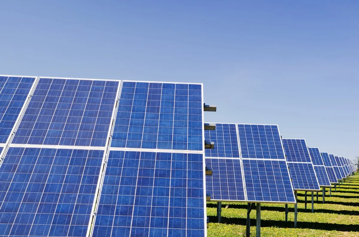 Campo de paneles solares